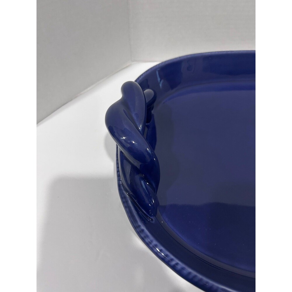 Bordallo Pinheiro Serving Platter "Travessa" Made in Portugal Color Blue - Picture 6 of 12